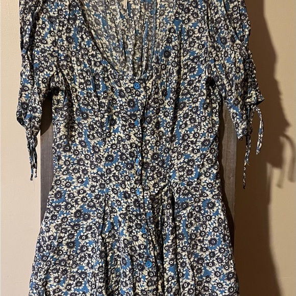 Free People Blue Floral Mini Dress - Picture 4 of 10